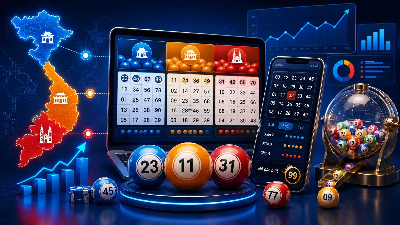 Xổ Số 368BET – Lô Đề Online, Keno, Mega 6/45 Thưởng Cao - Ri77